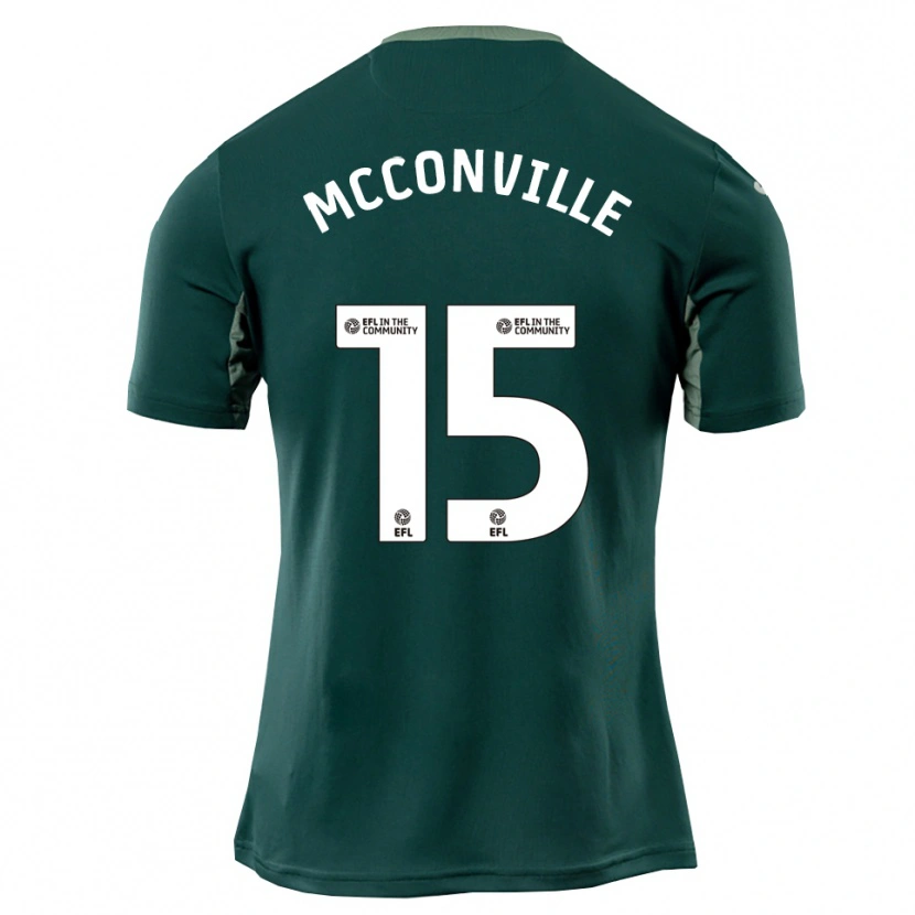 Danxen Kinder Ruairi Mcconville #15 Grün Weiß Lila Auswärtstrikot Trikot 2025/26 T-Shirt Schweiz