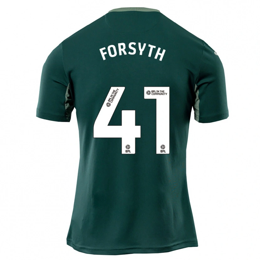 Danxen Kinder Gabe Forsyth #41 Grün Weiß Lila Auswärtstrikot Trikot 2025/26 T-Shirt Schweiz