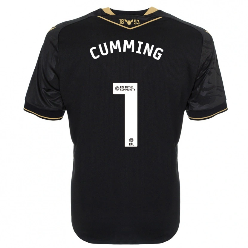 Danxen Kinder Jamie Cumming #1 Schwarz Gold Auswärtstrikot Trikot 2025/26 T-Shirt Schweiz
