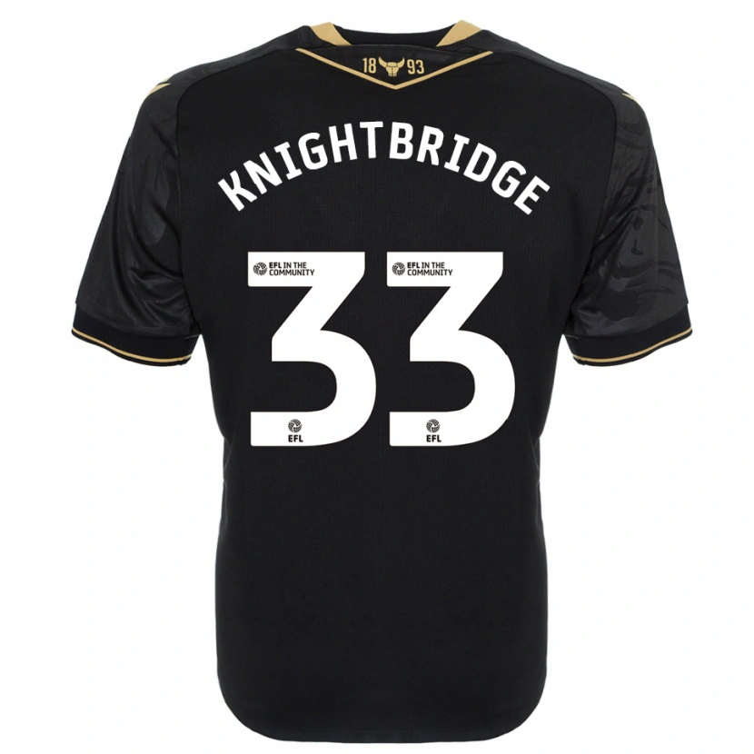 Danxen Kinder Jacob Knightbridge #33 Schwarz Gold Auswärtstrikot Trikot 2025/26 T-Shirt Schweiz