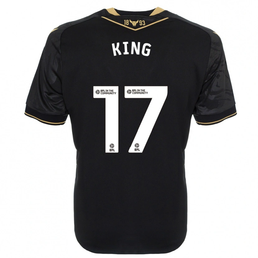Danxen Kinder Sarah King #17 Schwarz Gold Auswärtstrikot Trikot 2025/26 T-Shirt Schweiz