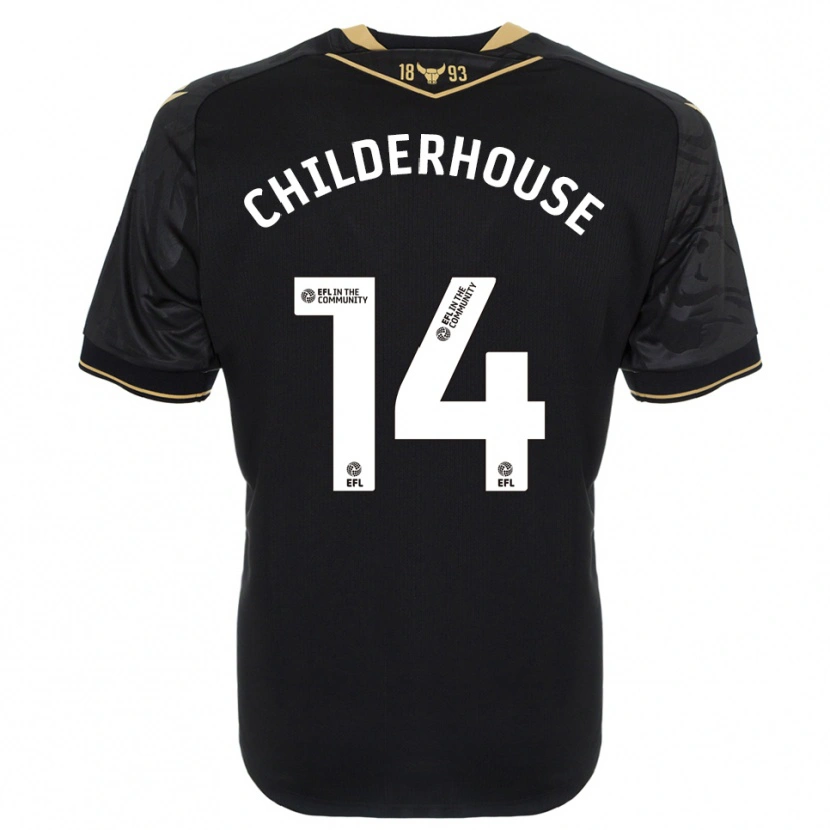 Danxen Kinder Molly Childerhouse #14 Schwarz Gold Auswärtstrikot Trikot 2025/26 T-Shirt Schweiz