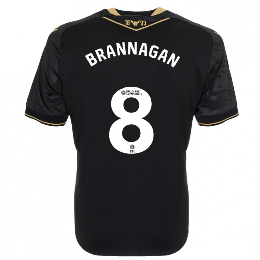 Danxen Kinder Cameron Brannagan #8 Schwarz Gold Auswärtstrikot Trikot 2025/26 T-Shirt Schweiz