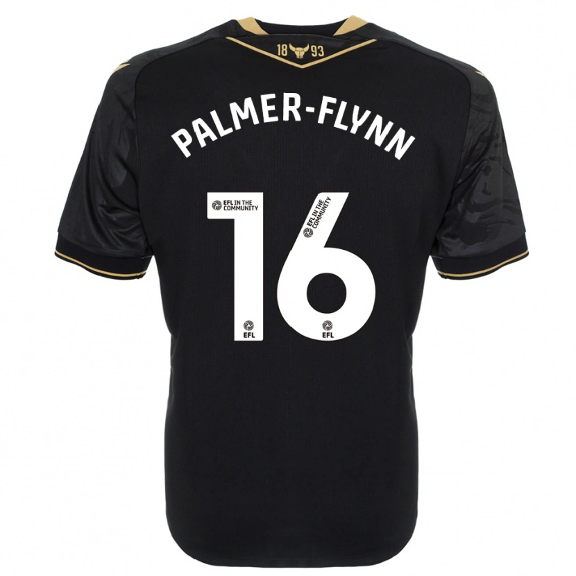 Danxen Kinder Callum Palmer-Flynn #16 Schwarz Gold Auswärtstrikot Trikot 2025/26 T-Shirt Schweiz