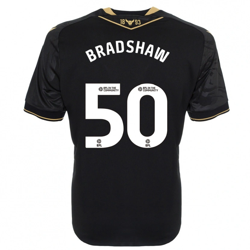Danxen Kinder Tom Bradshaw #50 Schwarz Gold Auswärtstrikot Trikot 2025/26 T-Shirt Schweiz