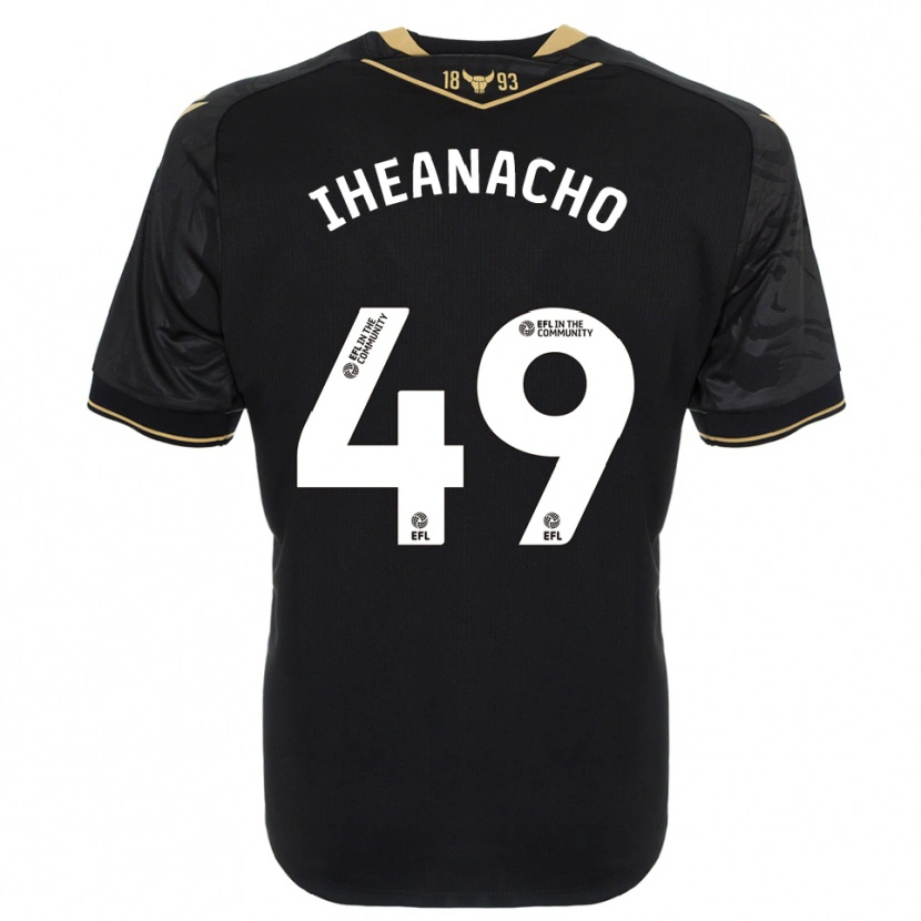 Danxen Kinder Josh Iheanacho #49 Schwarz Gold Auswärtstrikot Trikot 2025/26 T-Shirt Schweiz