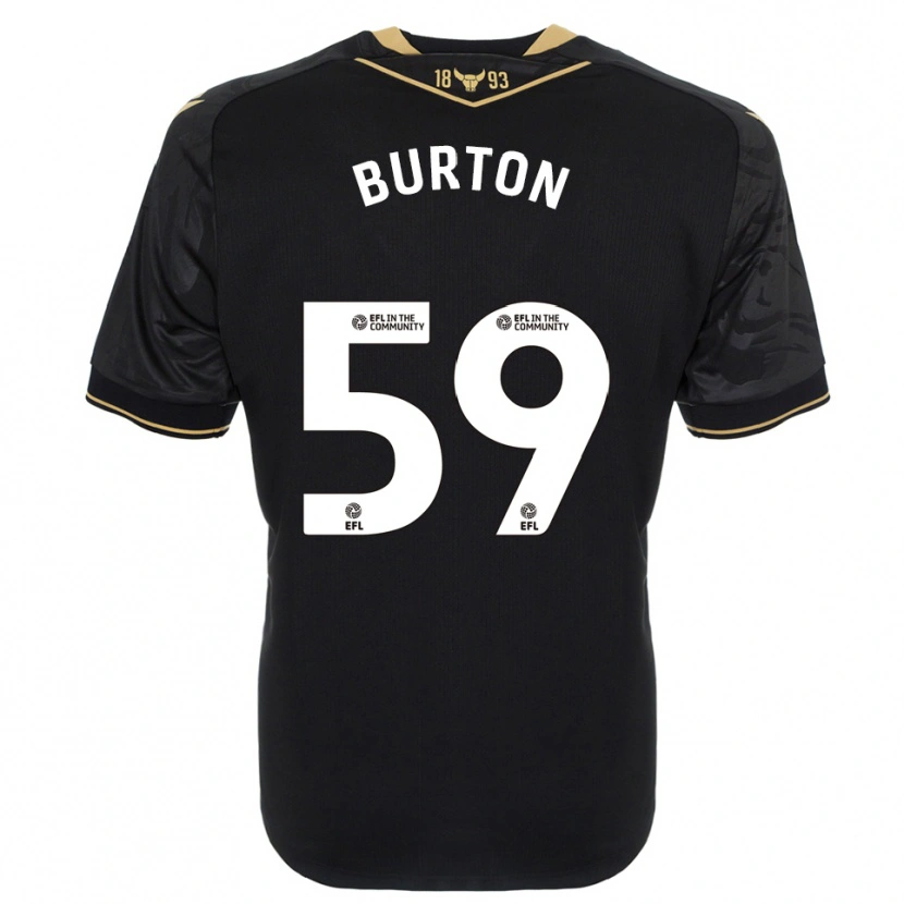 Danxen Kinder Kasway Burton #59 Schwarz Gold Auswärtstrikot Trikot 2025/26 T-Shirt Schweiz