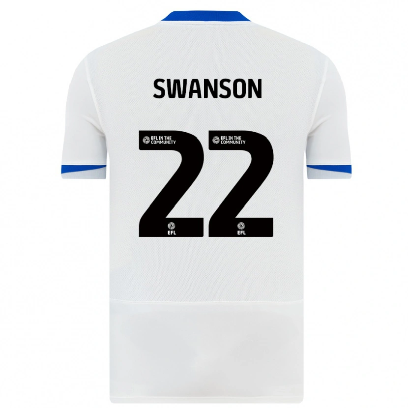 Danxen Kinder Zak Swanson #22 Weiß Schwarz Auswärtstrikot Trikot 2025/26 T-Shirt Schweiz