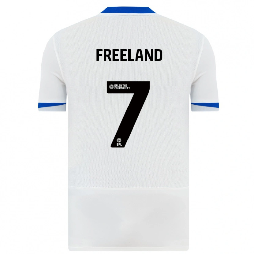Danxen Kinder Georgie Freeland #7 Weiß Schwarz Auswärtstrikot Trikot 2025/26 T-Shirt Schweiz