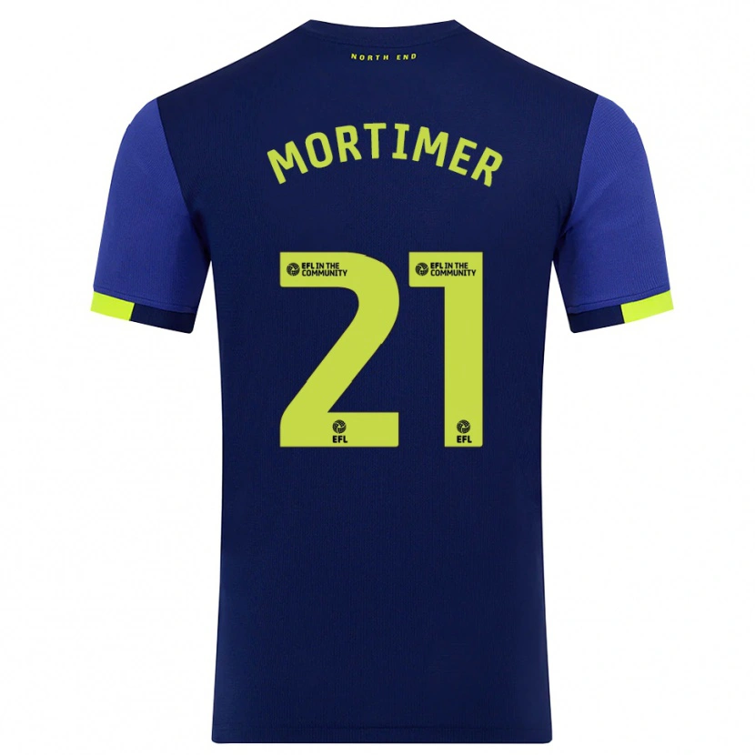 Danxen Kinder Jodie Mortimer #21 Marine Gelb Auswärtstrikot Trikot 2025/26 T-Shirt Schweiz