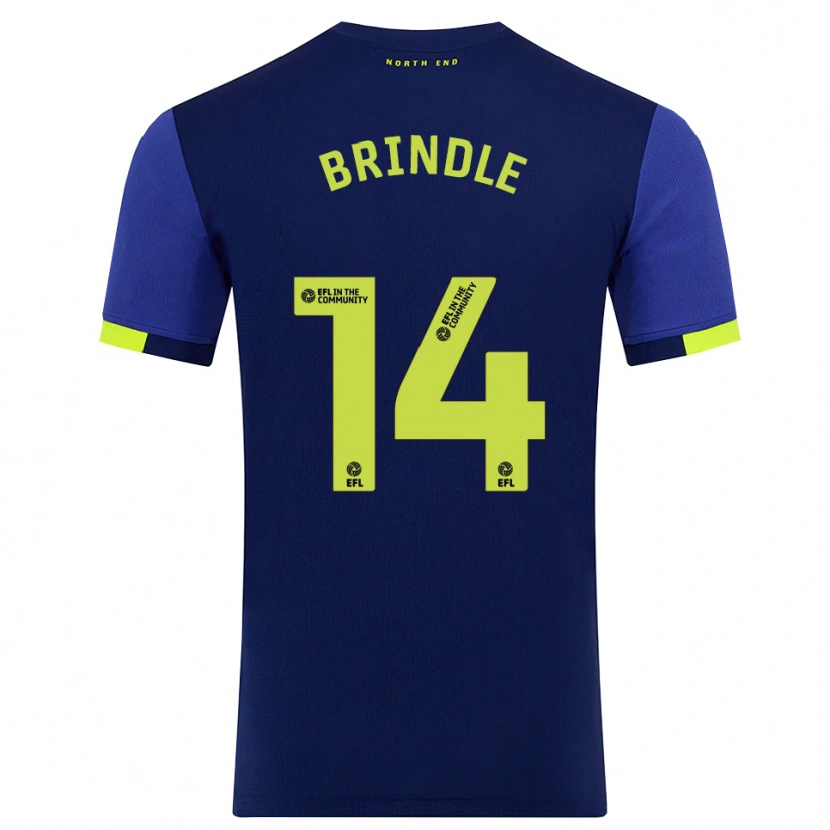 Danxen Kinder Jonny Brindle #14 Marine Gelb Auswärtstrikot Trikot 2025/26 T-Shirt Schweiz