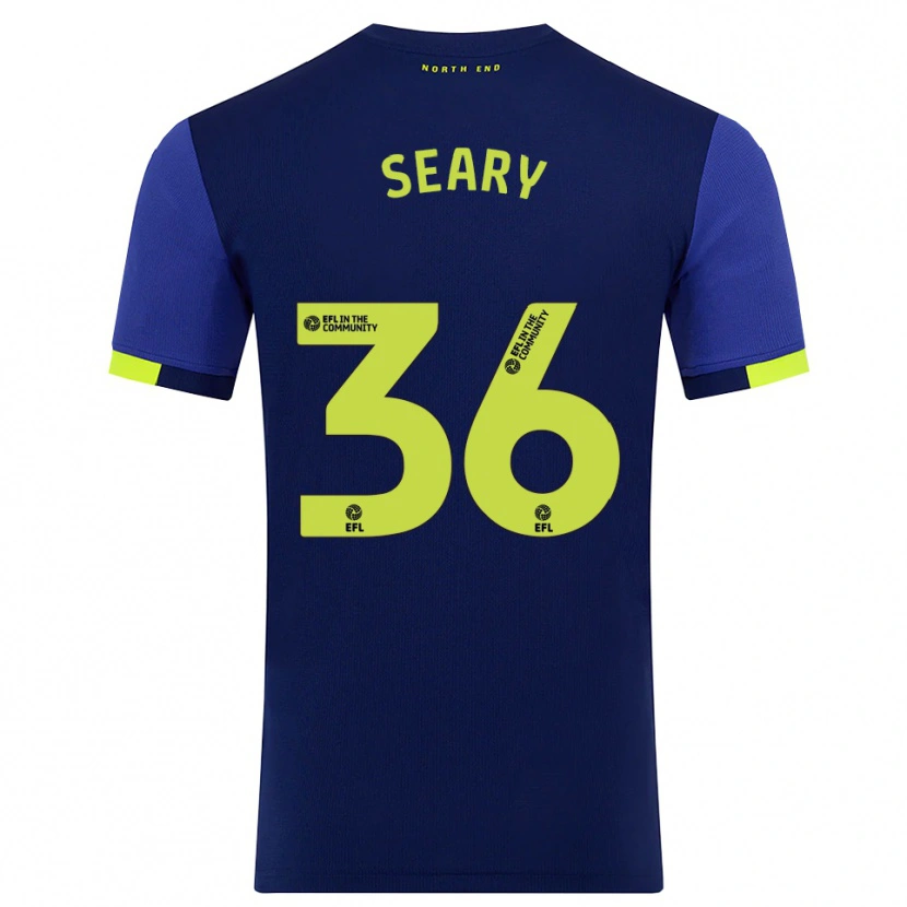 Danxen Kinder Josh Seary #36 Marine Gelb Auswärtstrikot Trikot 2025/26 T-Shirt Schweiz