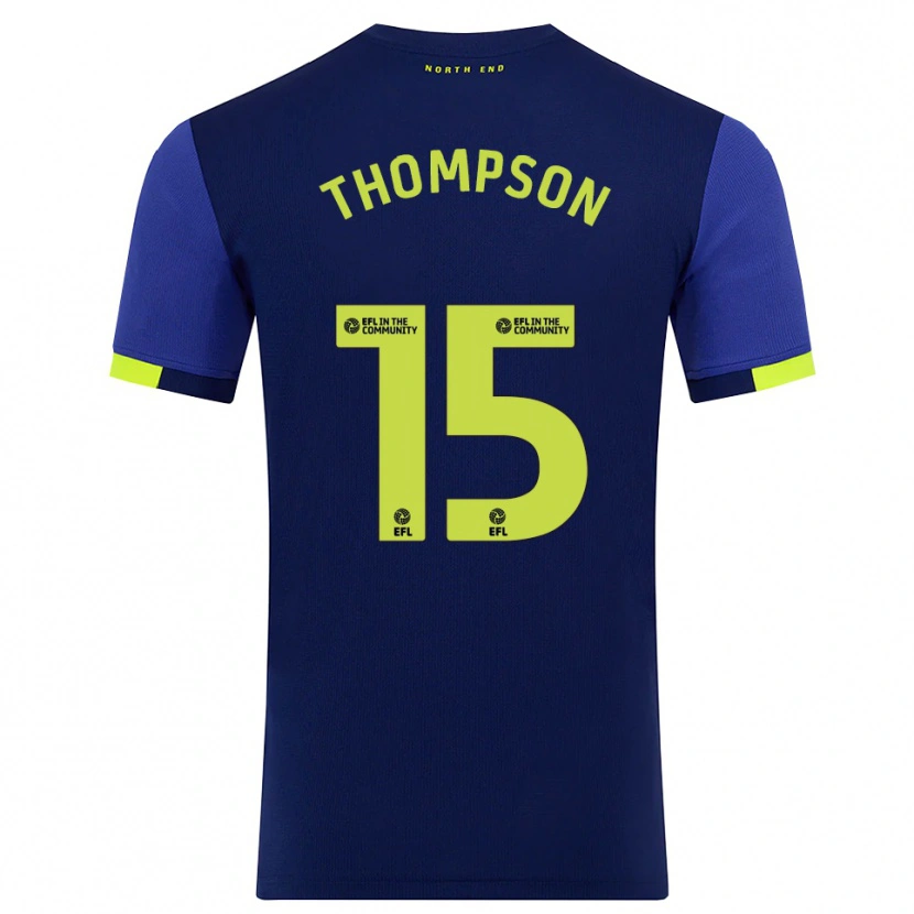 Danxen Kinder Jordan Thompson #15 Marine Gelb Auswärtstrikot Trikot 2025/26 T-Shirt Schweiz