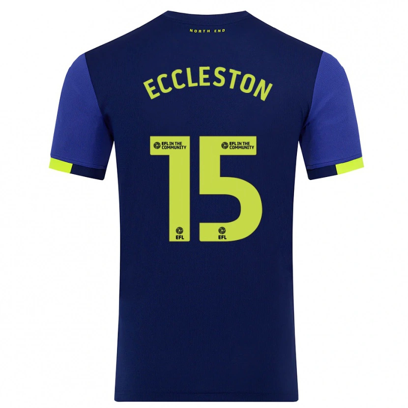 Danxen Kinder Ethan Eccleston #15 Marine Gelb Auswärtstrikot Trikot 2025/26 T-Shirt Schweiz