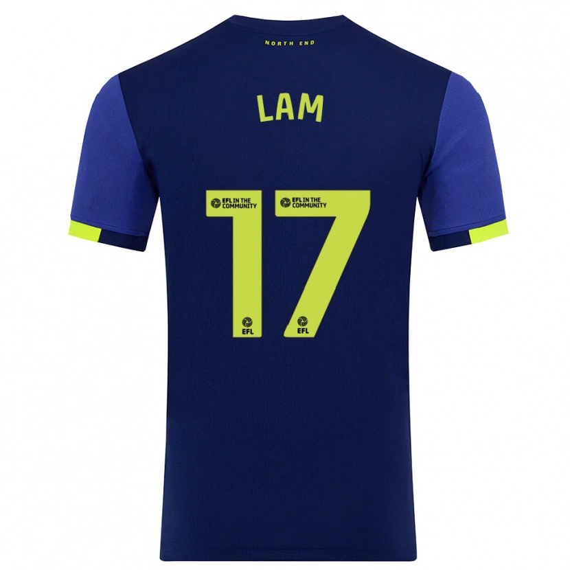 Danxen Kinder Isaac Lam #17 Marine Gelb Auswärtstrikot Trikot 2025/26 T-Shirt Schweiz