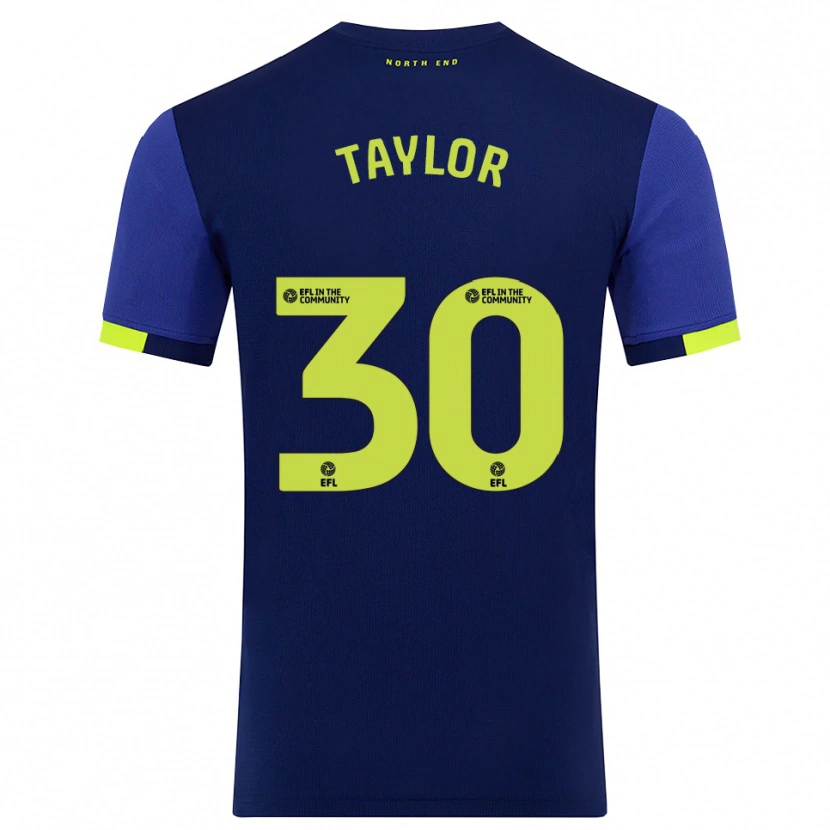 Danxen Kinder Kian Taylor #30 Marine Gelb Auswärtstrikot Trikot 2025/26 T-Shirt Schweiz