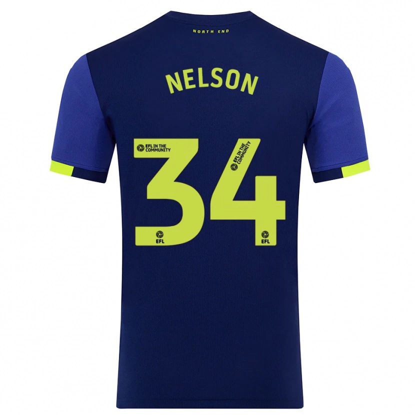 Danxen Kinder Kitt Nelson #34 Marine Gelb Auswärtstrikot Trikot 2025/26 T-Shirt Schweiz