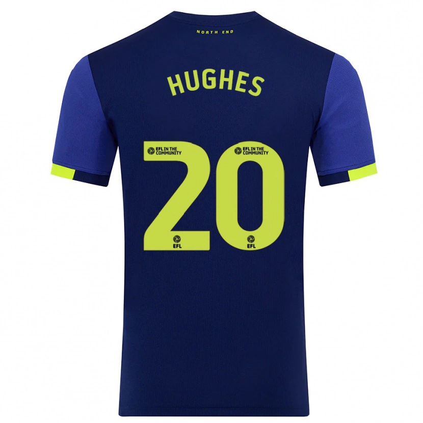 Danxen Kinder Amy Hughes #20 Marine Gelb Auswärtstrikot Trikot 2025/26 T-Shirt Schweiz