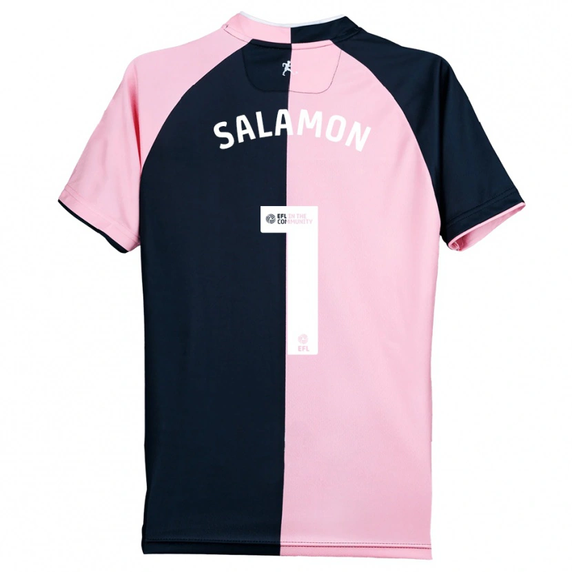 Danxen Kinder Matteo Salamon #1 Pink Schwarz Auswärtstrikot Trikot 2025/26 T-Shirt Schweiz