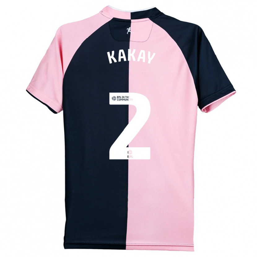 Danxen Kinder Osman Kakay #2 Pink Schwarz Auswärtstrikot Trikot 2025/26 T-Shirt Schweiz