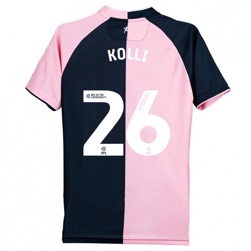 Danxen Kinder Rayan Kolli #26 Pink Schwarz Auswärtstrikot Trikot 2025/26 T-Shirt Schweiz