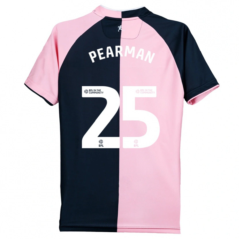 Danxen Kinder Jaylan Pearman #25 Pink Schwarz Auswärtstrikot Trikot 2025/26 T-Shirt Schweiz