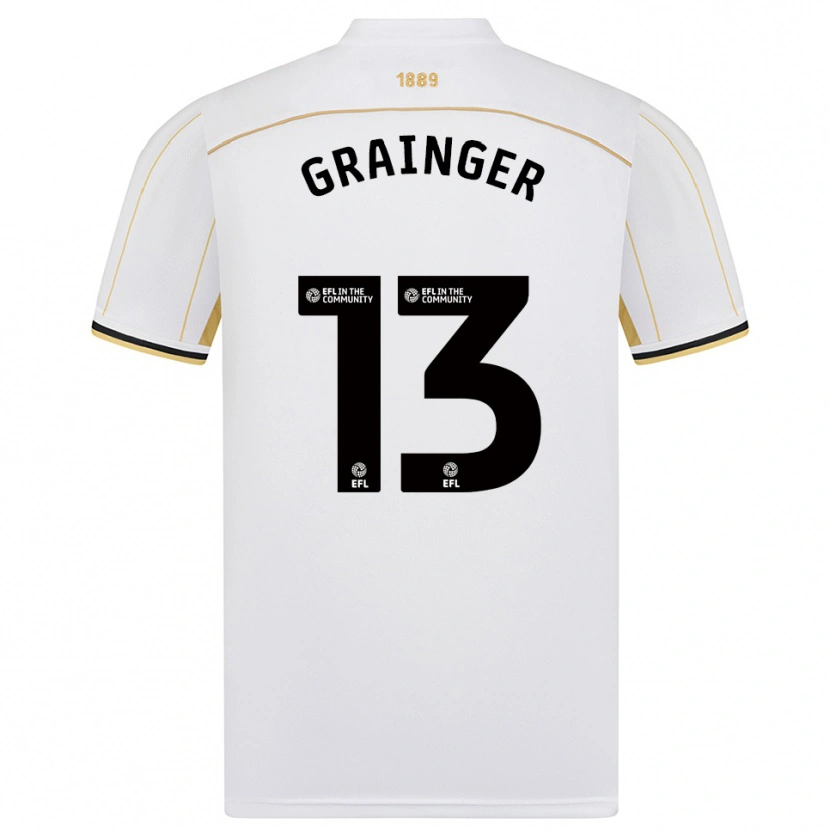 Danxen Kinder Benjamin Grainger #13 Weiß Gold Auswärtstrikot Trikot 2025/26 T-Shirt Schweiz