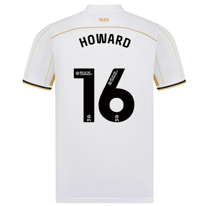 Danxen Kinder Theo Howard #16 Weiß Gold Auswärtstrikot Trikot 2025/26 T-Shirt Schweiz