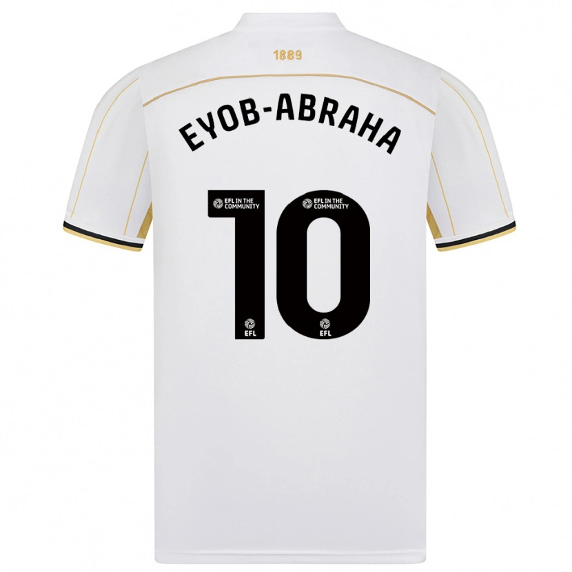 Danxen Kinder Siem Eyob-Abraha #10 Weiß Gold Auswärtstrikot Trikot 2025/26 T-Shirt Schweiz