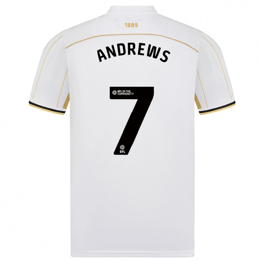 Danxen Kinder Amy Andrews #7 Weiß Gold Auswärtstrikot Trikot 2025/26 T-Shirt Schweiz