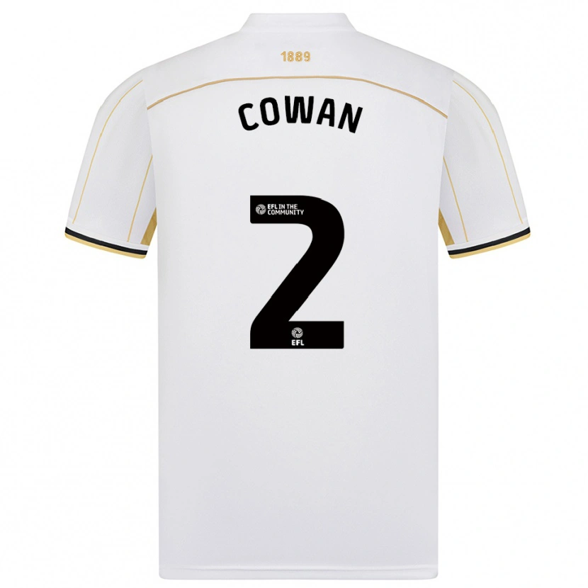 Danxen Kinder Leanne Cowan #2 Weiß Gold Auswärtstrikot Trikot 2025/26 T-Shirt Schweiz