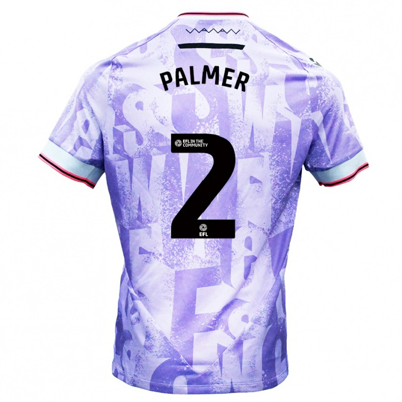 Danxen Kinder Liam Palmer #2 Lila Weiß Auswärtstrikot Trikot 2025/26 T-Shirt Schweiz