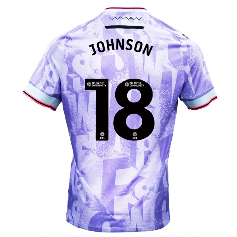 Danxen Kinder Marvin Johnson #18 Lila Weiß Auswärtstrikot Trikot 2025/26 T-Shirt Schweiz