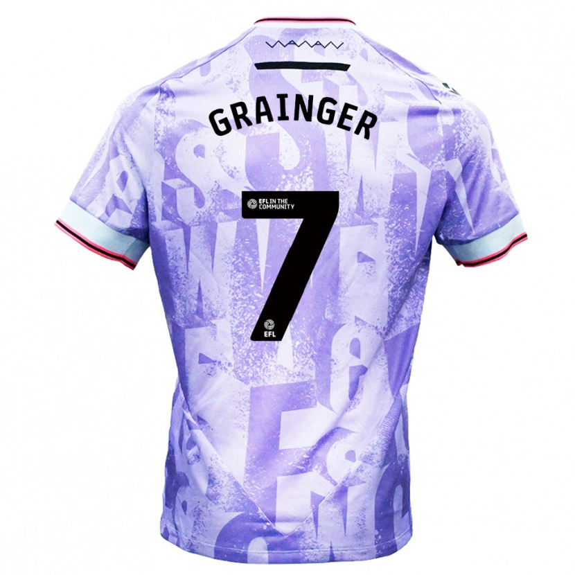 Danxen Kinder William Grainger #7 Lila Weiß Auswärtstrikot Trikot 2025/26 T-Shirt Schweiz