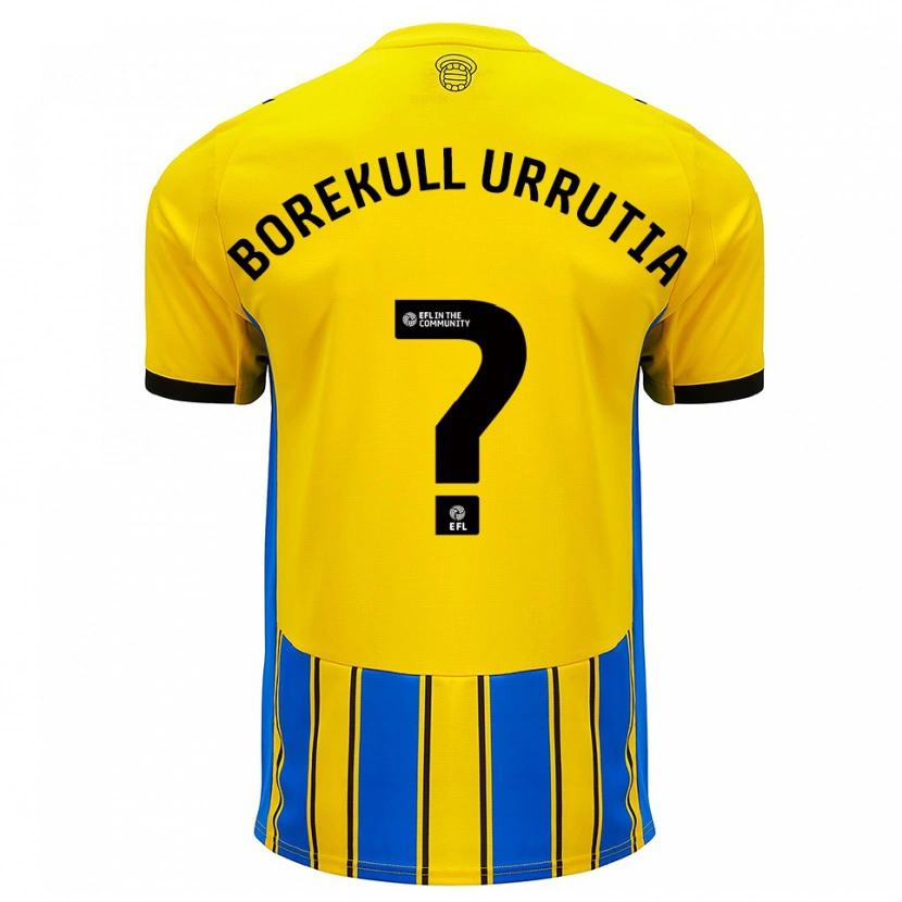 Danxen Kinder Joaquin Borekull Urrutia #0 Blau Gelb Auswärtstrikot Trikot 2025/26 T-Shirt Schweiz