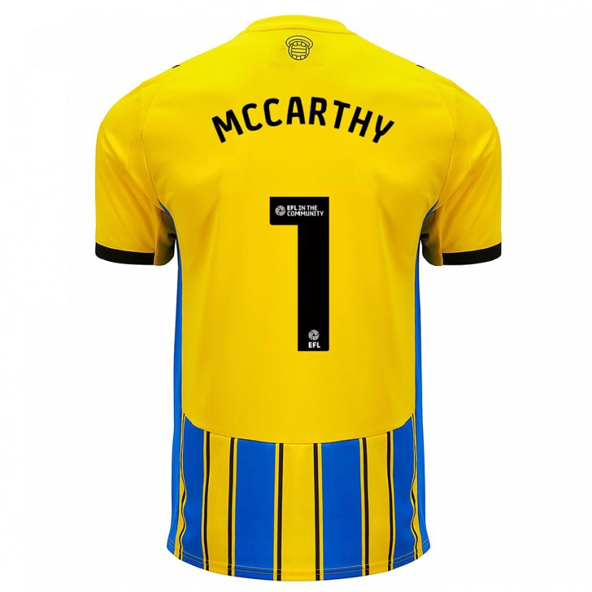 Danxen Kinder Alex Mccarthy #1 Blau Gelb Auswärtstrikot Trikot 2025/26 T-Shirt Schweiz