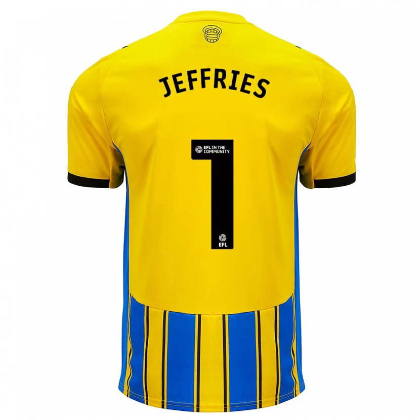 Danxen Kinder Josh Jeffries #1 Blau Gelb Auswärtstrikot Trikot 2025/26 T-Shirt Schweiz