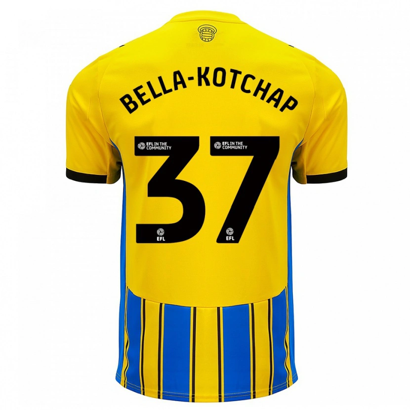 Danxen Kinder Armel Bella-Kotchap #37 Blau Gelb Auswärtstrikot Trikot 2025/26 T-Shirt Schweiz