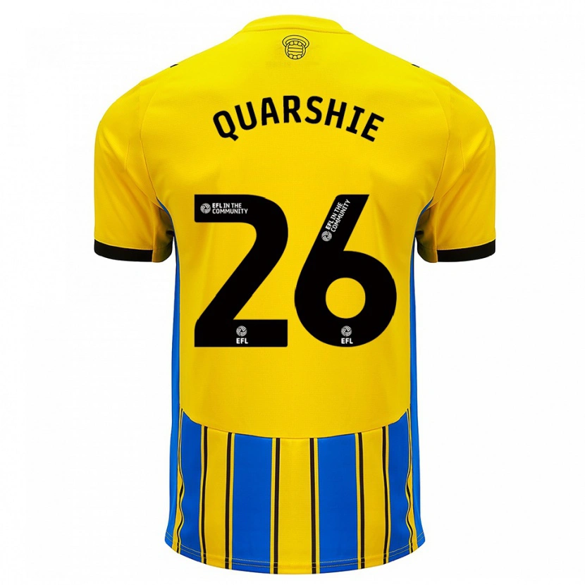Danxen Kinder Joshua Quarshie #26 Blau Gelb Auswärtstrikot Trikot 2025/26 T-Shirt Schweiz