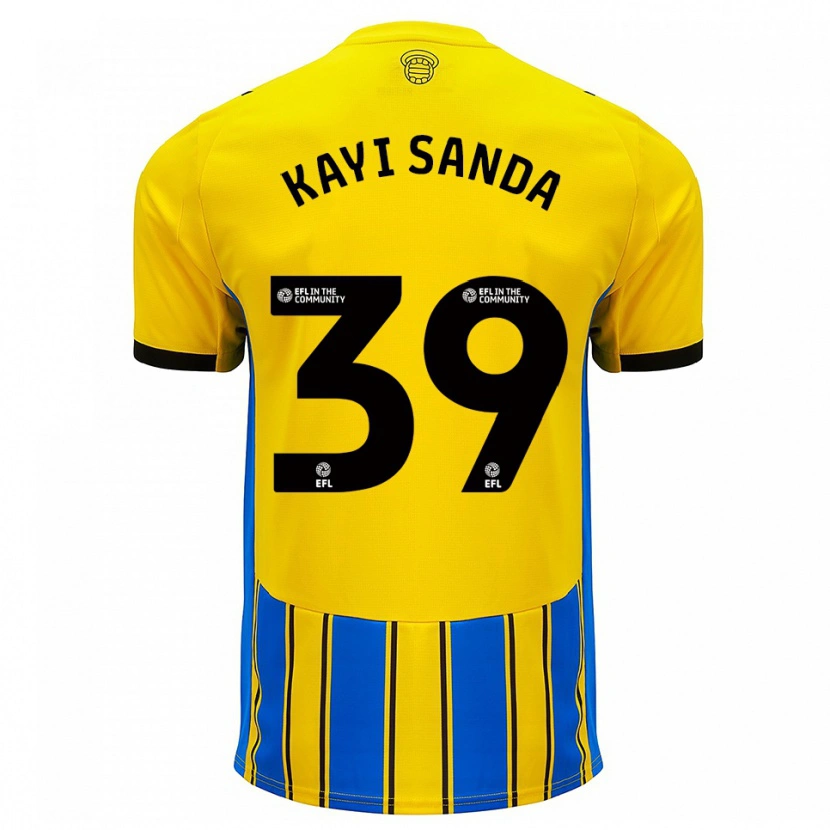 Danxen Kinder Joachim Kayi Sanda #39 Blau Gelb Auswärtstrikot Trikot 2025/26 T-Shirt Schweiz