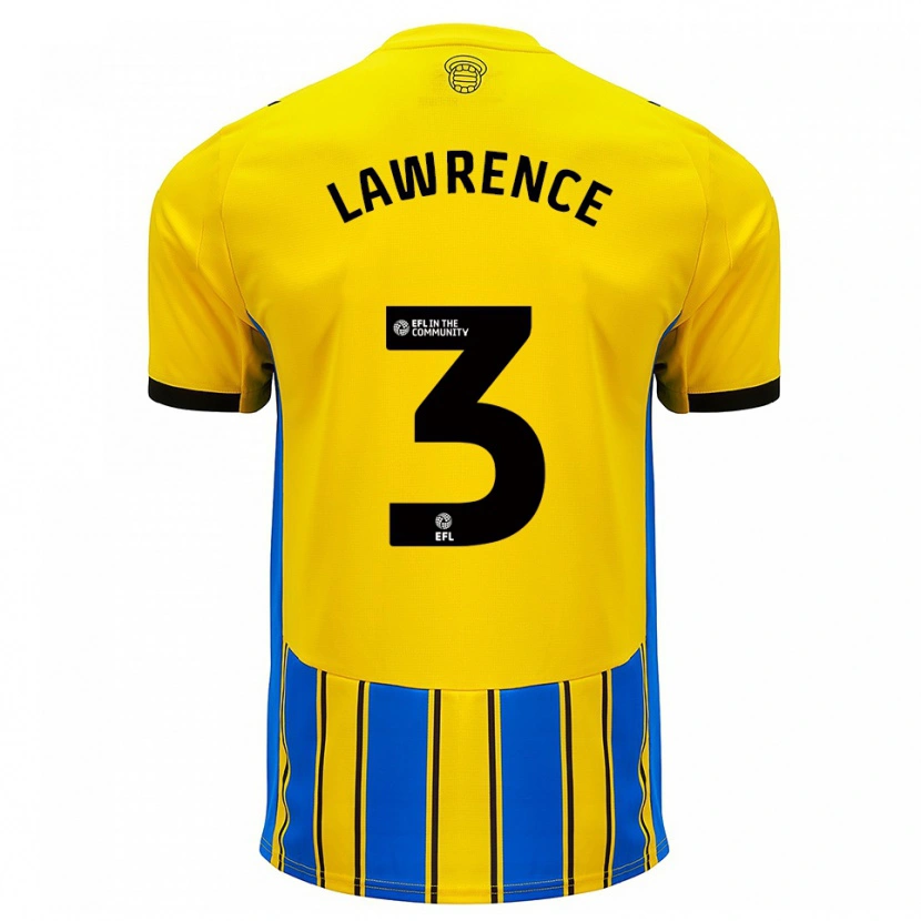 Danxen Kinder Nico Lawrence #3 Blau Gelb Auswärtstrikot Trikot 2025/26 T-Shirt Schweiz