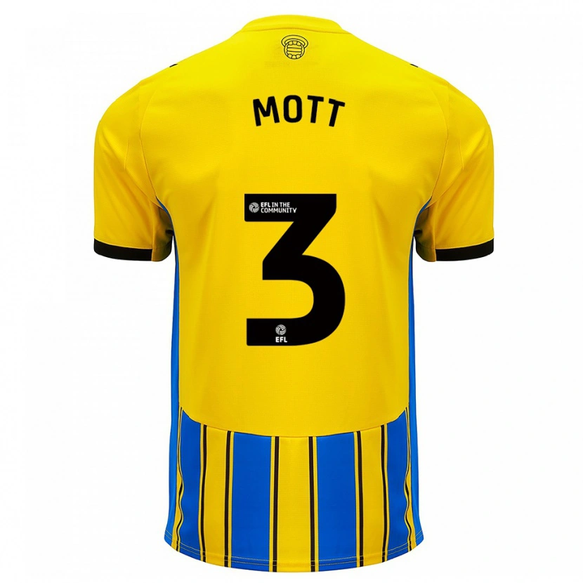Danxen Kinder Millicent Mott #3 Blau Gelb Auswärtstrikot Trikot 2025/26 T-Shirt Schweiz