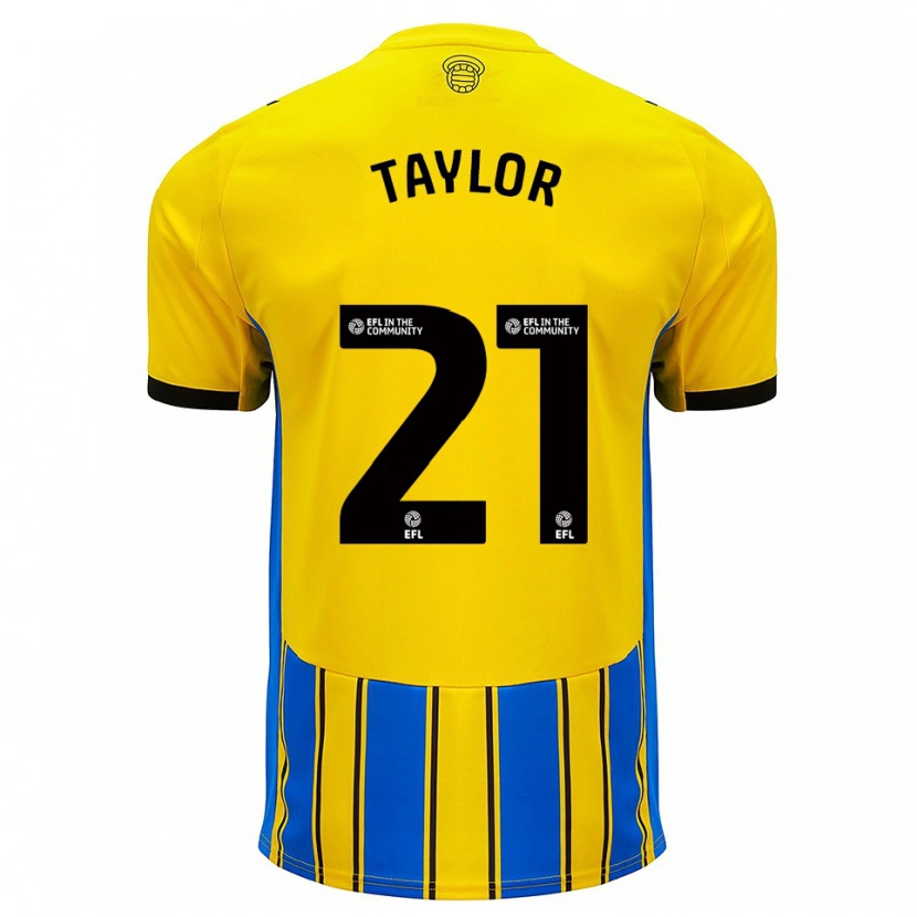 Danxen Kinder Charlie Taylor #21 Blau Gelb Auswärtstrikot Trikot 2025/26 T-Shirt Schweiz