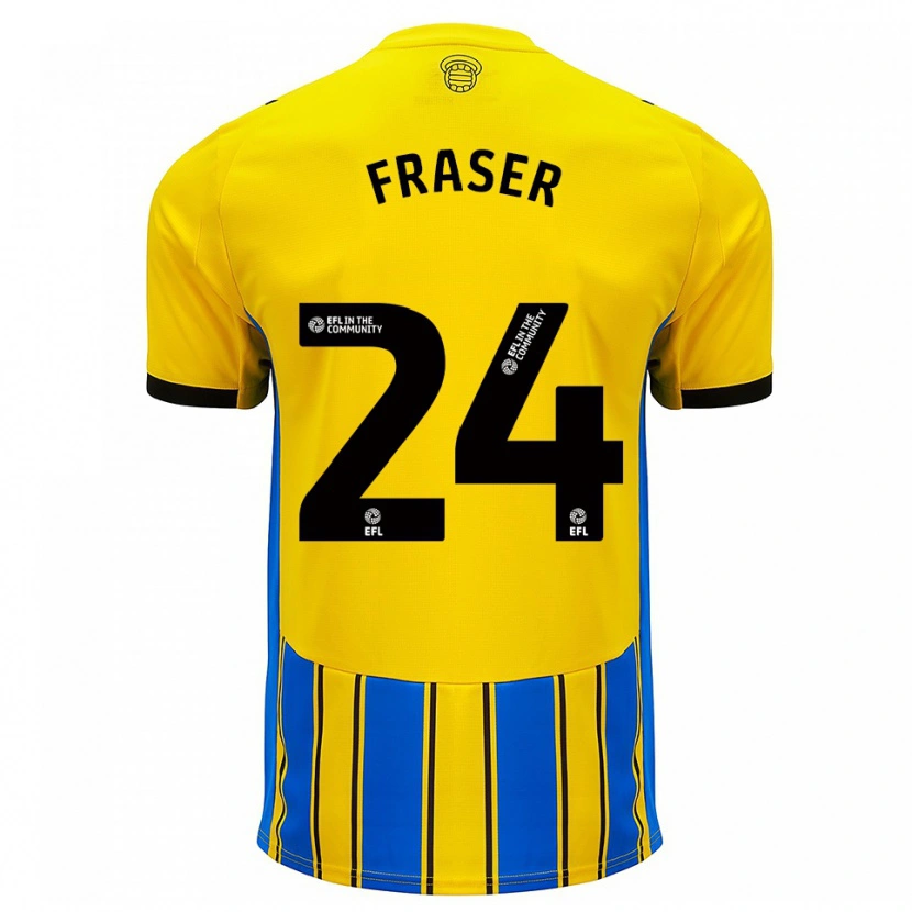 Danxen Kinder Ryan Fraser #24 Blau Gelb Auswärtstrikot Trikot 2025/26 T-Shirt Schweiz