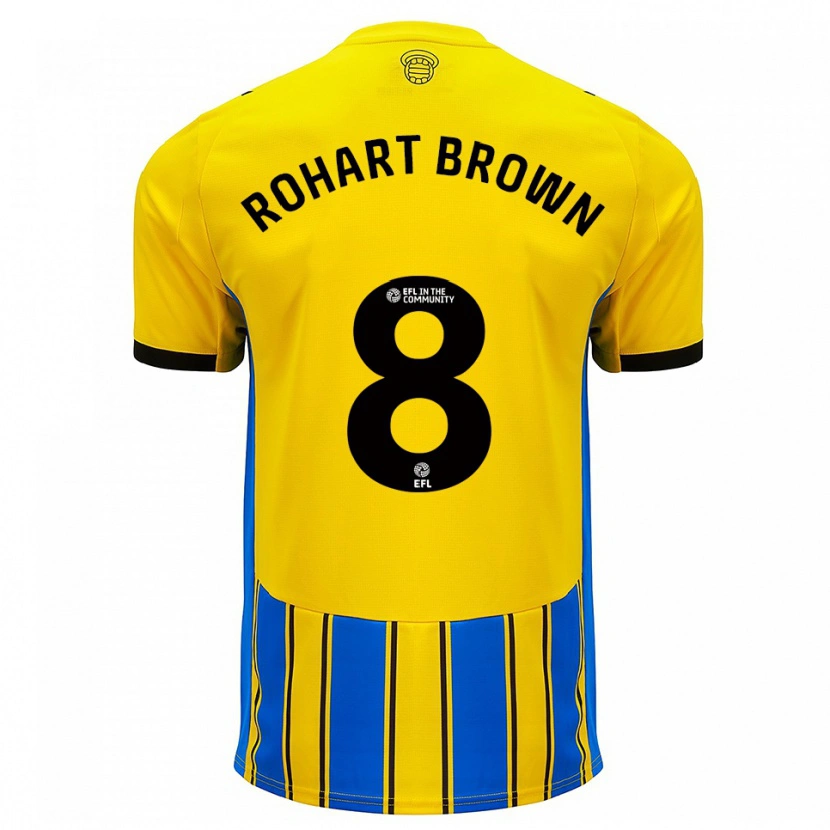 Danxen Kinder Thierry Rohart-Brown #8 Blau Gelb Auswärtstrikot Trikot 2025/26 T-Shirt Schweiz