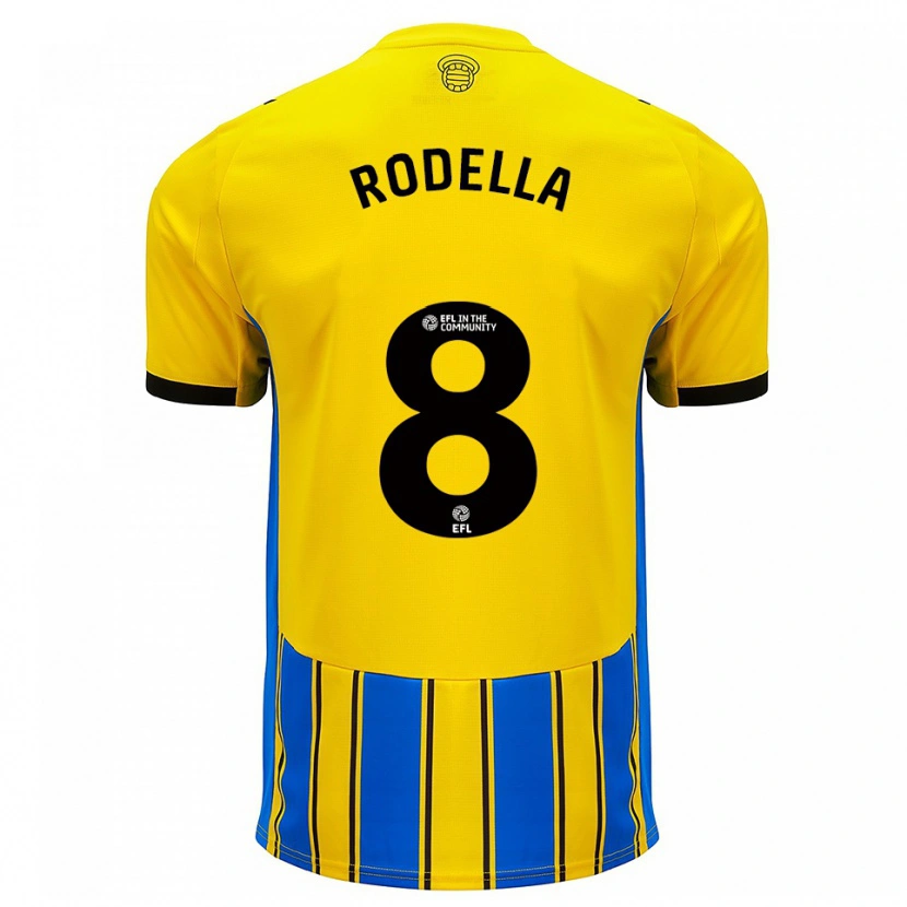 Danxen Kinder Leo Rodella #8 Blau Gelb Auswärtstrikot Trikot 2025/26 T-Shirt Schweiz