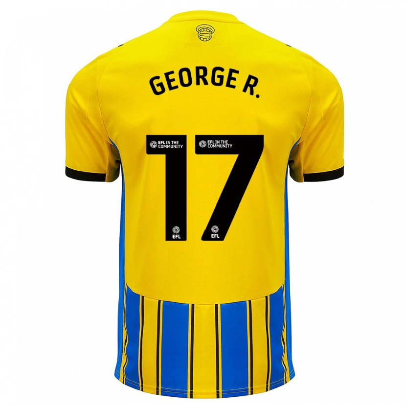 Danxen Kinder George Robinson #17 Blau Gelb Auswärtstrikot Trikot 2025/26 T-Shirt Schweiz