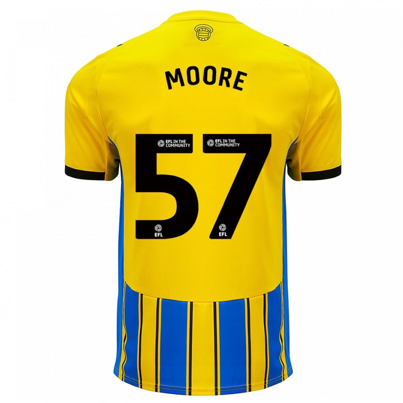 Danxen Kinder Jayden Moore #57 Blau Gelb Auswärtstrikot Trikot 2025/26 T-Shirt Schweiz