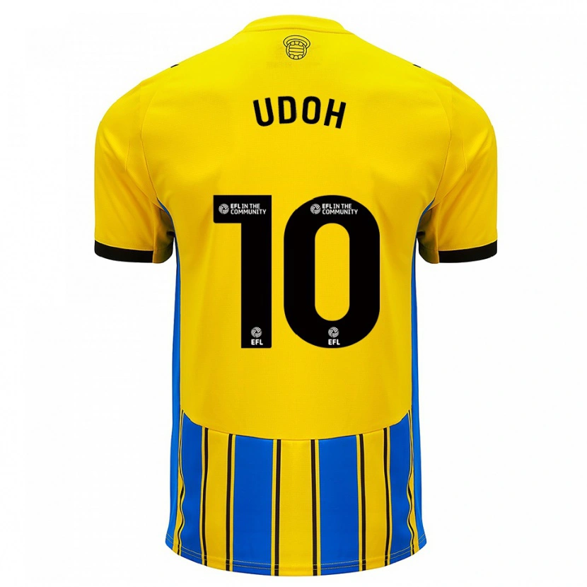 Danxen Kinder Victor Udoh #10 Blau Gelb Auswärtstrikot Trikot 2025/26 T-Shirt Schweiz