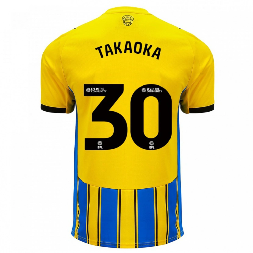 Danxen Kinder Rento Takaoka #30 Blau Gelb Auswärtstrikot Trikot 2025/26 T-Shirt Schweiz